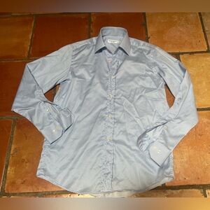Yves Saint Laurent Blue Dress Shirt Classic Cotton